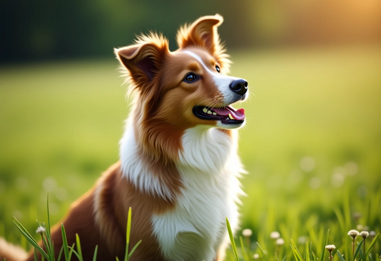 border collie marron