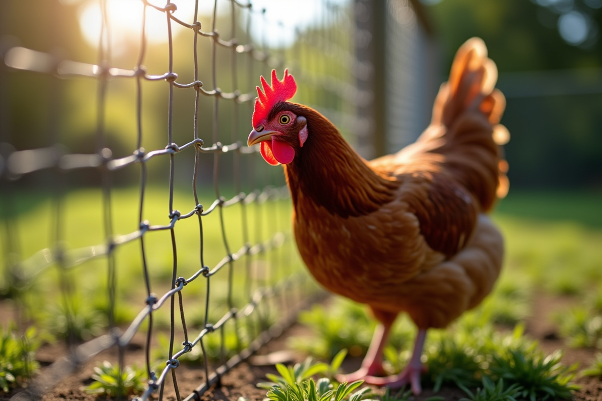 poules enclos